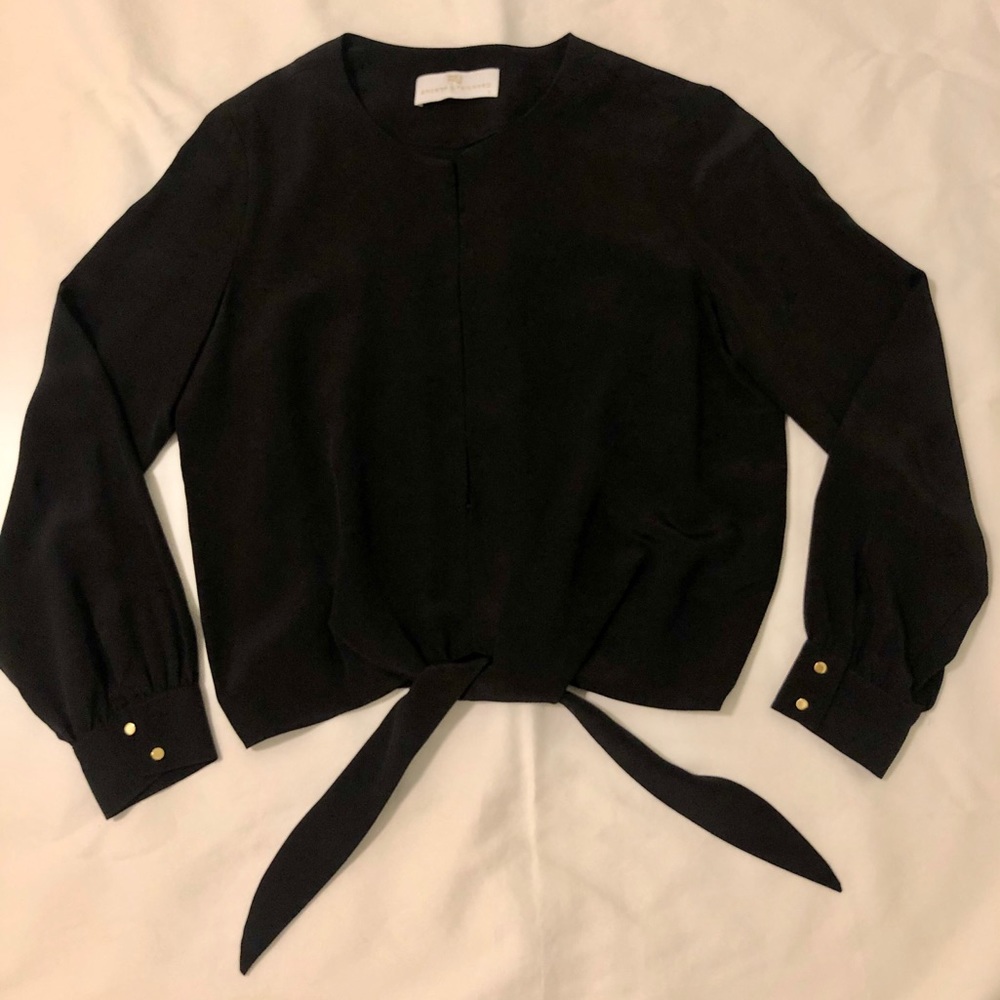 Amanda Uprichard - Black Silk Blouse